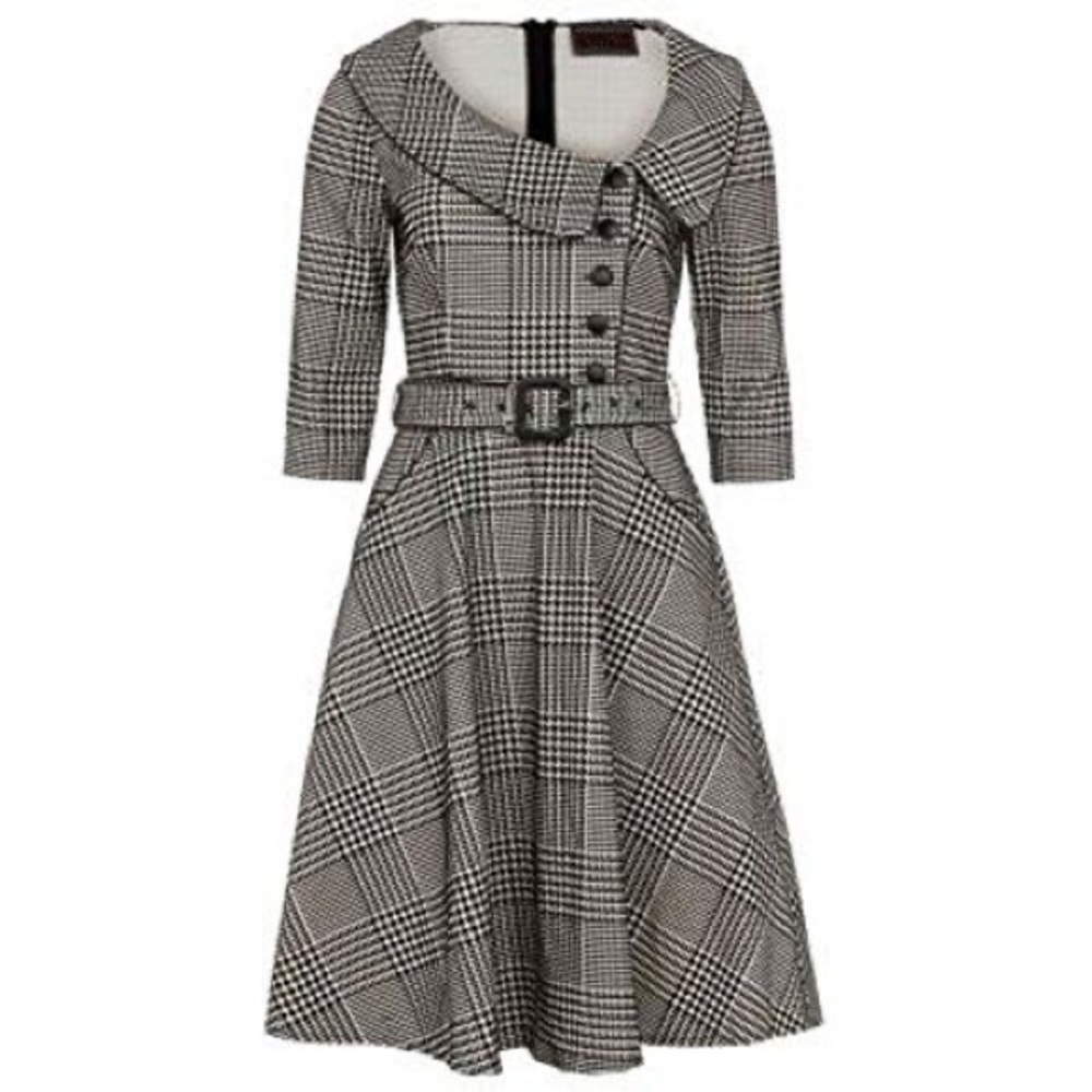 Voodoo Vixen vintage style houndstooth dress